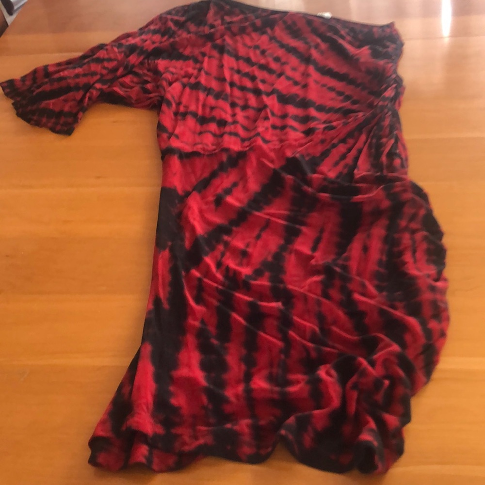 Yfb One Shoulder Split Sleeve Mini - image 1